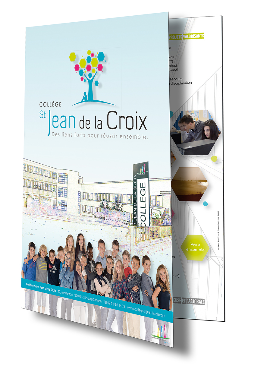 Plaquette de l'école St jean de la Croix, au Relecq-Kerhuon